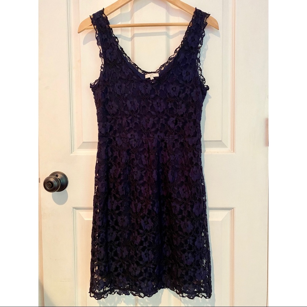 Joie Navy Lace Sleeveless Dress Size XS